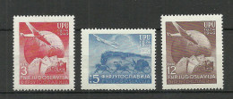 JUGOSLAVIJA 1949 Michel 578 - 580 * UPU Weltpostverein Lokomotive Flugzeug Postkutsche - UPU (Union Postale Universelle)