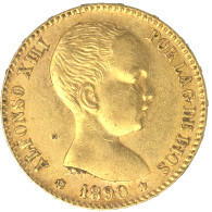 Espagne-20 Pesetas Alphonse XIII 1890 Madrid - Otros & Sin Clasificación