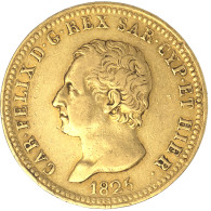 Italie-Royaume De Sardaigne-40 Lire Charles Félix 1825 Turin - Piamonte-Sardaigne-Savoie Italiana