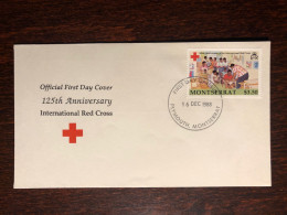 MONTSERRAT FDC COVER 1988 YEAR RED CROSS HEALTH MEDICINE STAMPS - Montserrat