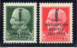 Roma - Fascetti Cent. 25 E 75 Due Valori Con Errore Tipografico "Repubplica" - Mint/hinged