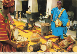 CPSM Traditional Musical Instruments With Drummers Demonstrating On Talking Drums-Timbre   L2771 - Nigeria