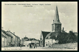 A69  FRANCE CPA CHALINDREY-VILLE - L' EGLISE , L' HOTEL DE VILLE - Collections & Lots