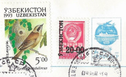 OUZBEKISTAN UZBEKISTAN 1993  - ENTIER POSTAL ILLUSTRE MUSEE  HISTORIQUE DE TACHKENT, SURCHARGE SUR TIMBRE SOVIETIQUE - Uzbekistán