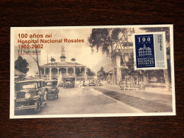 SALVADOR FDC COVER 2002 YEAR NATIONAL HOSPITAL HEALTH MEDICINE STAMPS - El Salvador