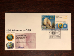 SALVADOR FDC COVER 2002 YEAR PAHO WHO HEALTH MEDICINE STAMPS - El Salvador