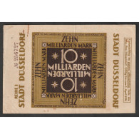 ALLEMAGNE - NOTGELD - DÜSSELDORF Stadt - 10 MILLIARDEN MARK - REIHE 1 - 01/04/1924 - TB+ - Andere & Zonder Classificatie