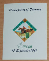 THOMOND 1961, Equestrian Sport, Horses, Animals, Fauna, Imperf, Souvenir Sheet, MNH** - Horses