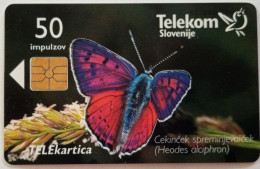 Slovenia 50 Units Chip Card - Cekincek Spreminjevalcik / IPS ( Butterfly ) - Slovenia