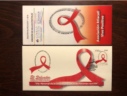 SALVADOR FDC COVER 2016 YEAR AIDS SIDA HEALTH MEDICINE STAMPS - El Salvador