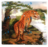 Tigre Animal   Puzzle 6 Télécartes Chine Phonecard (P 71) - Chine