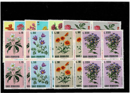 SAN MARINO ,"Fiori" ,serie Completa MNH In Quartina ,qualita Buona - Nuovi