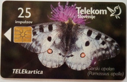 Slovenia 25 Units Chip Card - Gorski Apolon / Avtovleka Cepon - Slovenië
