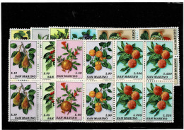 SAN MARINO ,"Frutta" ,serie Completa MNH In Quartina ,qualita Ottima - Ungebraucht