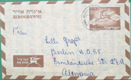 Israel Aerogramm 1958 Nach Berlin - Covers & Documents