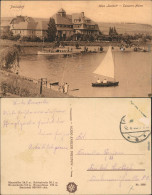 Paulsdorf-Dippoldiswalde Gasthof Seeblick Mit Segelboot Und Fähre 1922 - Dippoldiswalde
