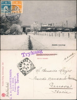 Postcard Aalborg Ålborg Winter Straße - Bahnhof 1916 - Dänemark