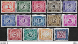 1947-54 Italia Segnatasse 14v. Mc MNH Sassone N. 97/110 - Autres & Non Classés