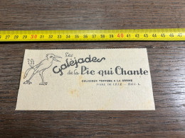 1921 GHI Publicité Bonbons Galéjades De La Pie Qui Chante - Collections