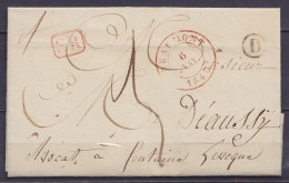 L. Datée 5 Janvier 1840 De Sivry Càd BEAUMONT /6 JANV 1840 Pour FONTAINE L'EVEQUE - [SR] Boîte Rurale "D" - Port "3" - 1830-1849 (Belgique Indépendante)