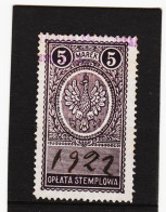 CAO519 P O L E N 1922 OPLATA STEMPLOWA  5 MAREK  Gestempelt SIEHE ABBILDUNG - Errors & Oddities