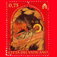 VATICANO - Usato - 2011 - Natale - Natività  - Bambino, Asino E Bue - 0,75 - Used Stamps