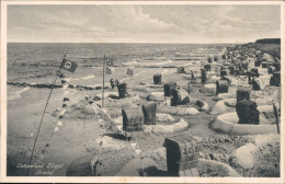 Ansichtskarte Zingst-Darss Sandburgen, Strandkörbe - Strand 1934  - Zingst