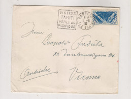 TAHITI PAPEETE 1937 Nice Cover To Austria - Tahití