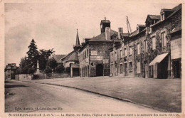 35 Ille Et Vilaine - CPA - St Saint GERMAIN Sur Ille- La Mairie - Les Halles - L'église - Monument Aux Morts 1914-18 - Saint-Germain-sur-Ille