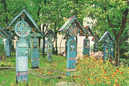 [-5%] ROUMANIE - Sapinta - Vue Sur Le Gai Cimetière - Colorisé - Carte Postale - Romania