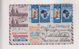 EGYPT EDFU Registered Airmail Cover To Austria - Posta Aerea