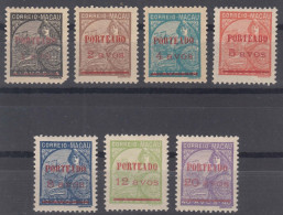 Portugal Macao Macau, Porto, Postage Due 1949 Mi#44-50 Mint Hinged - Ongebruikt