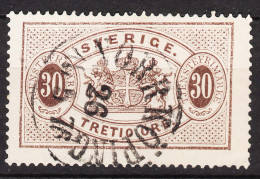 Sweden 1874 Postage Due Mi#9 A Perforation 14, Used - Taxe