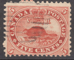 Canada 1859 Animals Beaver Mi#12 Used - Oblitérés