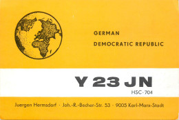 German Democtaric Republic Radio Amateur QSL Card Y23JN Y03CD 1984 - Radio Amatoriale