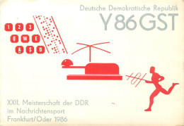 German Democtaric Republic Radio Amateur QSL Card Y86GST Y03CD 1986 - Radio Amateur