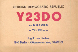 German Democtaric Republic Radio Amateur QSL Card Y23DO Y03CD 1986 - Radio Amateur