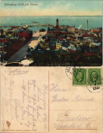 Postcard Helsingborg Hälsingborg Hafen - Utsikt Från Kärnan. 1910 - Schweden