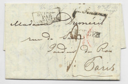 HELVETIA SUISSE MARQUE MORGES 1827 LETTRE COVER  LAVAUX + SUISSE PAR PONTARLIER POUR PARIS - ...-1845 Prephilately