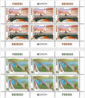 ROMANIA-  2018  EUROPA CEPT  -BRIDGES  - 2 Minisheets Of 6 Stamps - MNH** - 2018