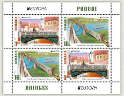 ROMANIA - 2018  EUROPA CEPT  - BRIDGES- S/S-Block I (2 Sets)- MNH** - 2018