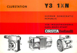 German Democtaric Republic Radio Amateur QSL Card Y31XN Y03CD 1983 - Radio Amatoriale