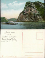 Ansichtskarte St. Goarshausen Dampfer Vor Loreleyfelsen 1911 - Loreley