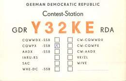 German Democtaric Republic Radio Amateur QSL Card Y31KE Y03CD 1984 - Radio Amateur