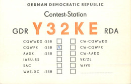 German Democtaric Republic Radio Amateur QSL Card Y31KE Y03CD 1984 - Radio Amatoriale
