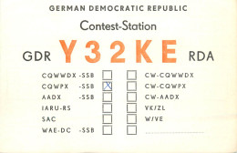 German Democtaric Republic Radio Amateur QSL Card Y31KE Y03CD 1984 - Radio Amateur