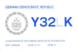 German Democtaric Republic Radio Amateur QSL Card Y32LK Y03CD 1983 - Radio Amateur