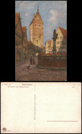 Ansichtskarte Dinkelsbühl Wörnitztor Mit Löwenbrunnen 1913 - Dinkelsbühl