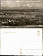 Kempten (Allgäu) Panorama-Ansicht Mit Alpenkette Und Zugspitzmassiv 1963 - Kempten