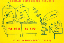 German Democtaric Republic Radio Amateur QSL Card Y26TG Y24TG Y03CD 1986 - Radio Amateur